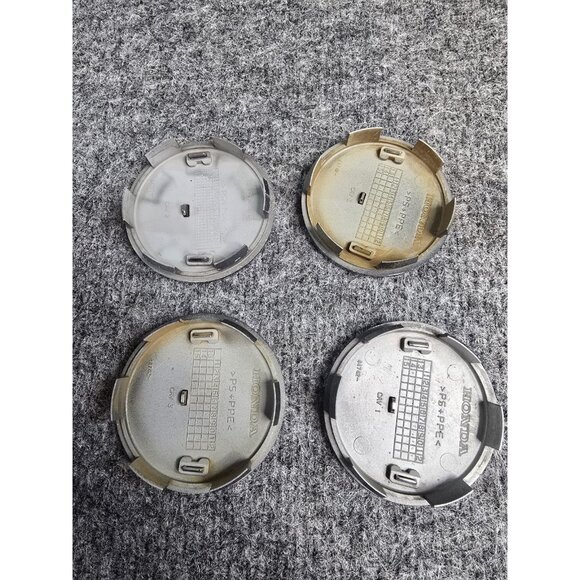 (4)Honda OEM Dark Gray Plastic 2 3/4" 2.75" Center Cap Hub Dust Cover PS+PPE #66 - Picture 7 of 8